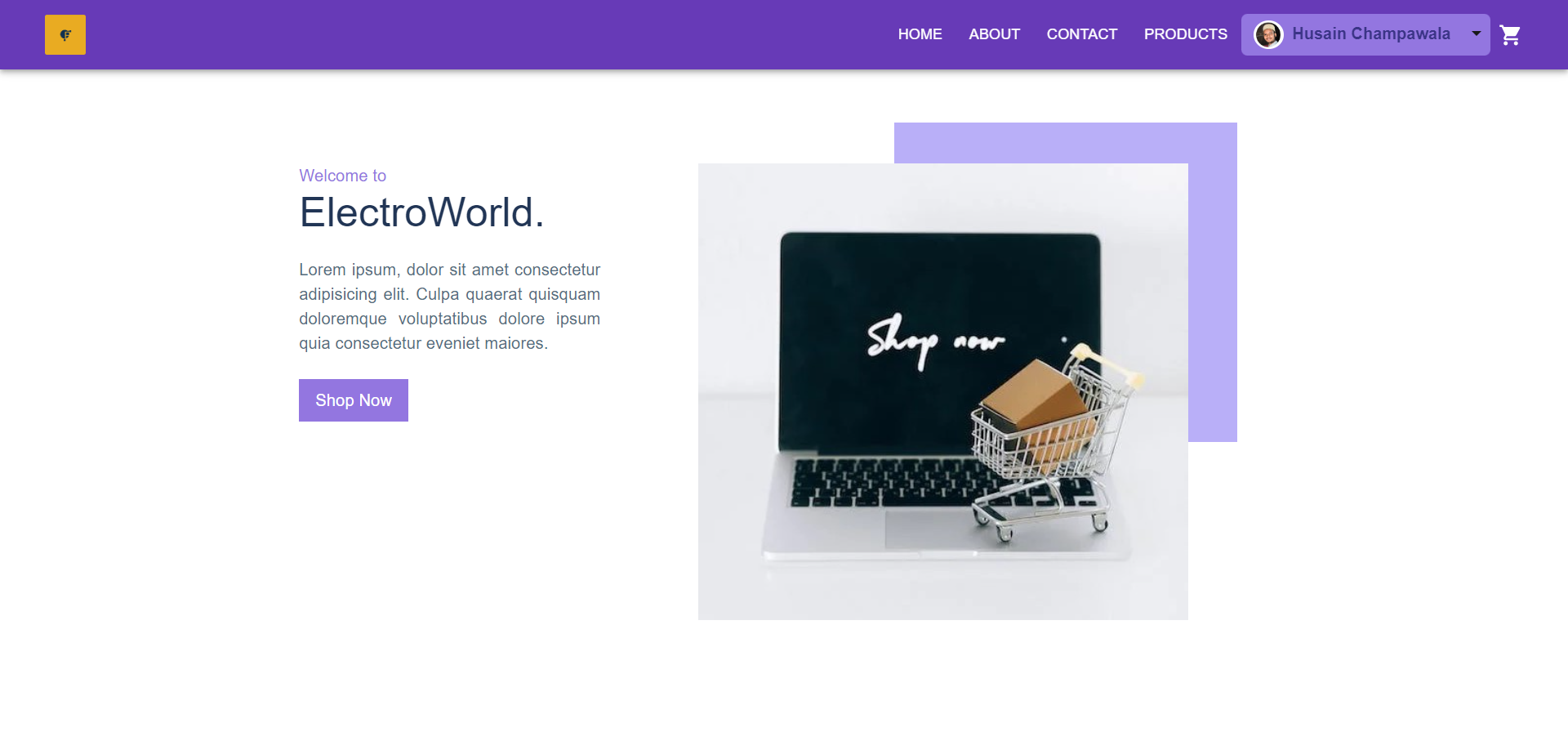 Electro World, E-Commerce App